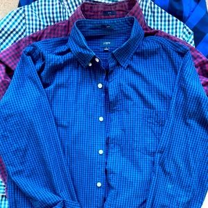 Mens Medium J. Crew Slim Fit Button Ups - Lot of 4